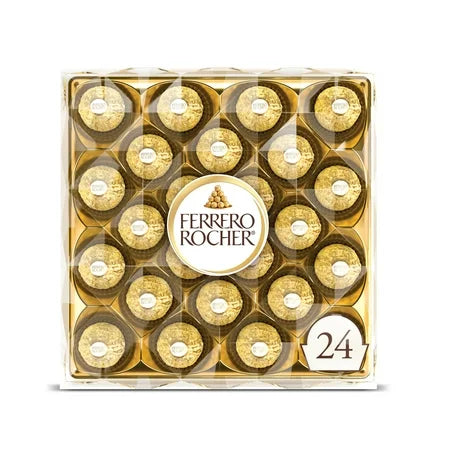 Ferrero Rocher Gift Box, 24 Count ****BEST BY: July 23 2025****