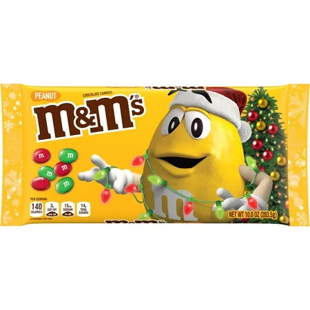 M&M's Christmas Peanut Chocolate Candies Holiday Candy Assortment - 10oz ***BEST BY: 07/25***