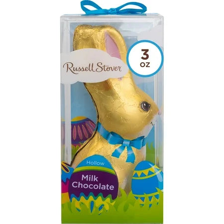 RUSSELL STOVER Easter Hollow Milk Chocolate Easter Bunny 3 oz ***BEST BY: 8/1/25***