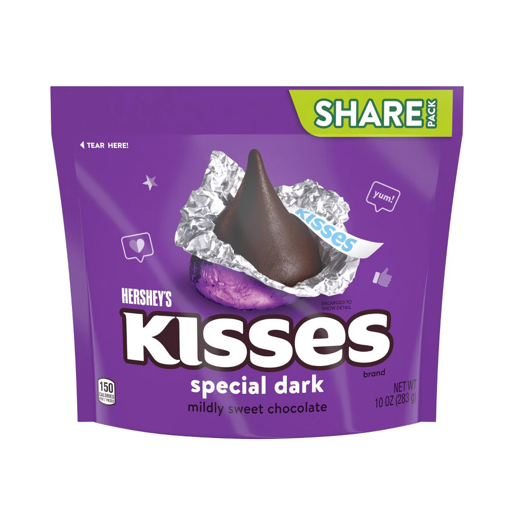 Hershey's Dark Chocolate Kisses - 10oz ***BEST BY: 06/25***