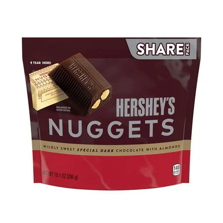 HERSHEY'S Nuggets Special Dark with Almonds Candy - 10.1 oz ***BEST BY: 07/25***