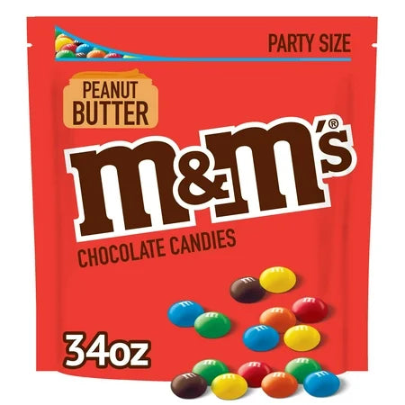 M&M'S Peanut Butter Chocolate Candy Party Size 34-Ounce Bag ***BEST BY: 06/25***