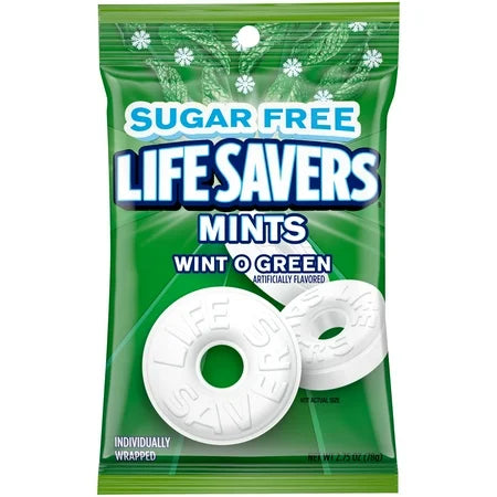 Life Savers Wint-O-Green Sugar Free Breath Mints Hard Candy - 2.75 oz ***BEST BY: 8/6 - 8/21, 2025***