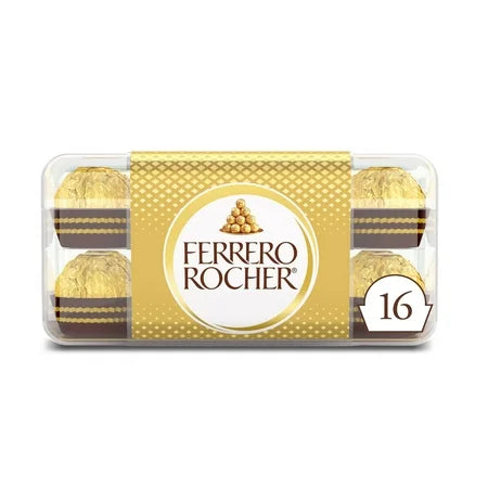 Ferrero Rocher Fine Hazelnut Chocolates Candy - 16 Count ***BEST BY: JUNE 1 2025***