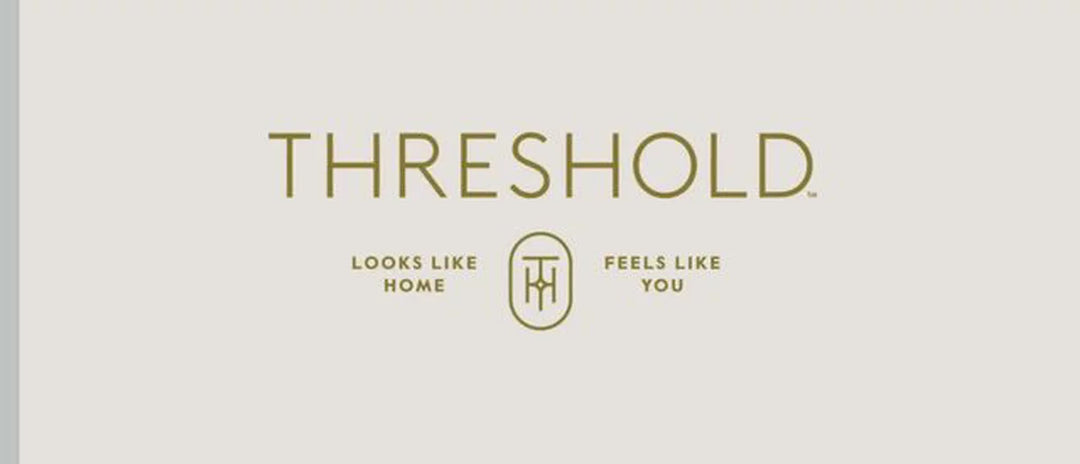 Threshold - 2pc 17"x24" and 20"x34" Performance Plus Textured Cotton Striped Non Skid Bath Rug Set