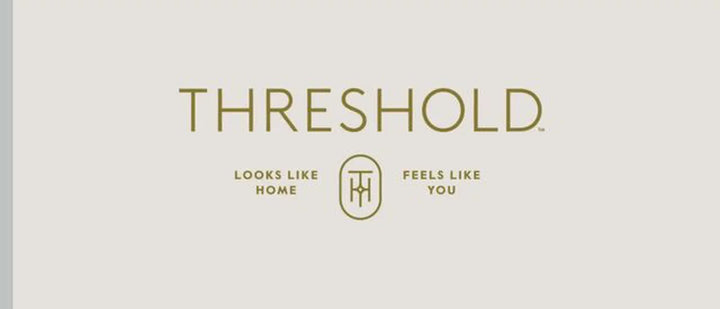 Threshold - 2pc 17"x24" and 20"x34" Performance Plus Textured Cotton Striped Non Skid Bath Rug Set