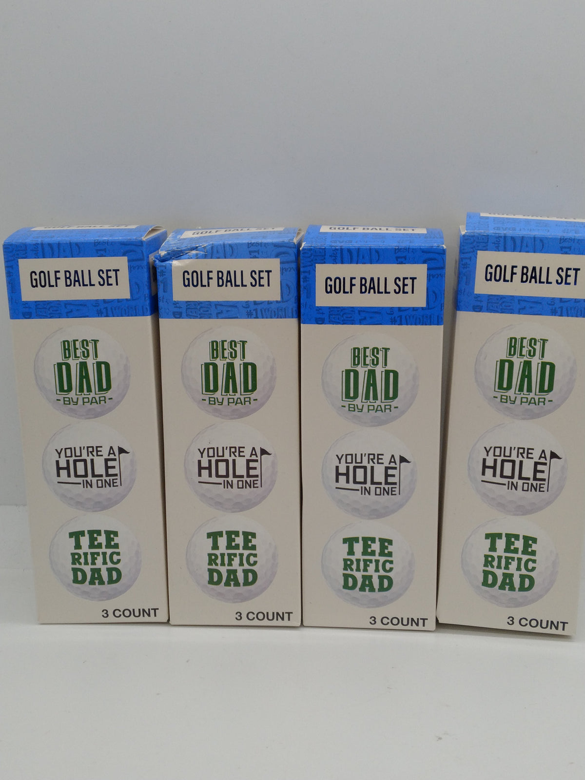 Festive Voice Father's Day Golf Ball Set Lot of 4 (12 Balls) Best Dad Gift