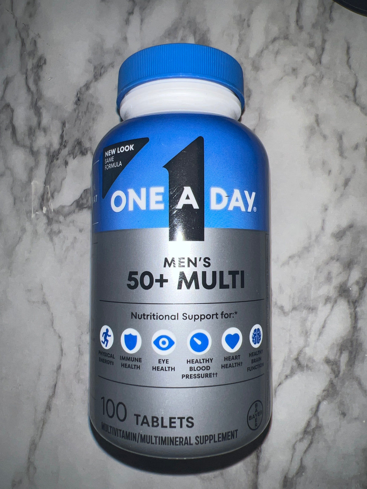 One A Day Men's 50+ Multivitamin 100 Tablets Immune Heart Eye Health Exp 02/2027