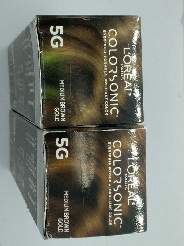 L'Oreal Paris Colorsonic Permanent Hair Color Cartridge 5G Medium Brown Gold 2
