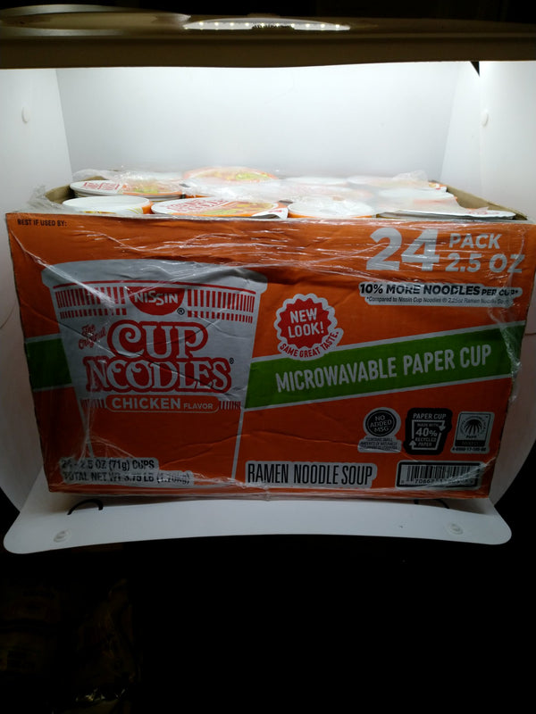 Nissin Cup Noodles Chicken Flavor 2.5 oz 24 Pack Ramen Best By 12/15/2026