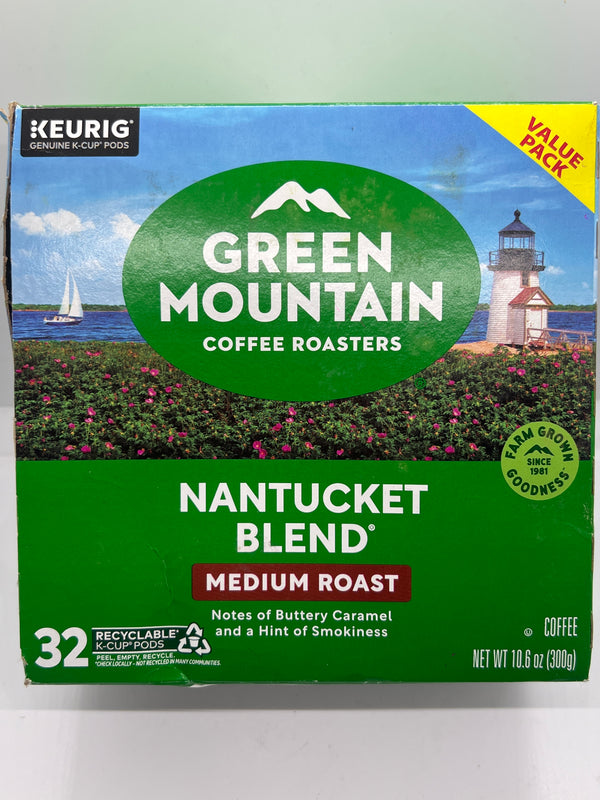 Green Mountain Nantucket Blend Medium Roast K-Cup Pods 32 Count Value Pack