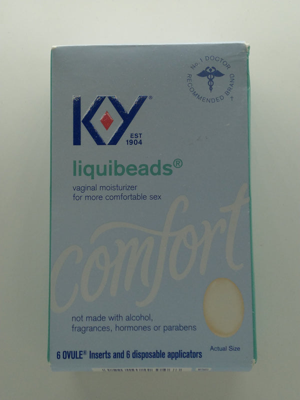 K-Y Liquibeads Vaginal Moisturizer 6 Ovule Inserts + 6 Applicators