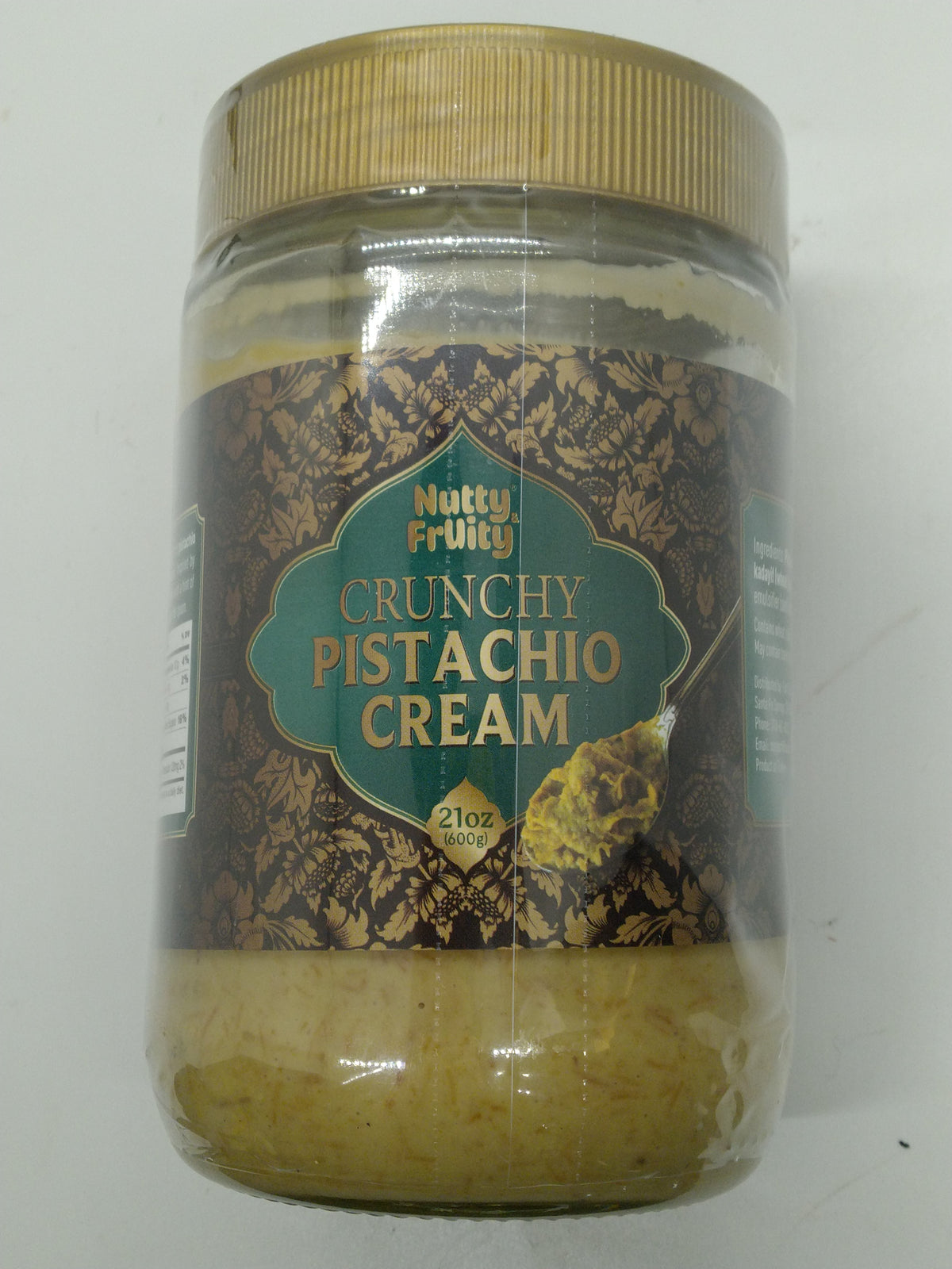 Nutty & Fruity Crunchy Pistachio Cream Spread 21 oz (600g) Best By 06/10/2027