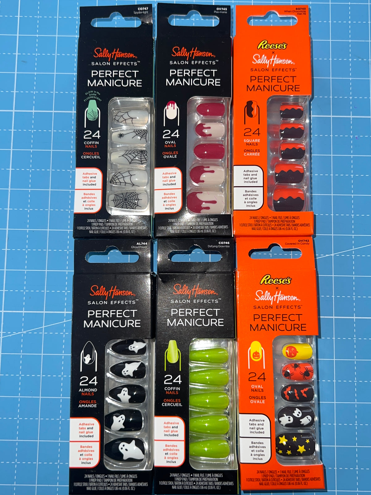 Sally Hansen Salon Effects Halloween Press-On Nails Bundle Lot of 6 Reese's