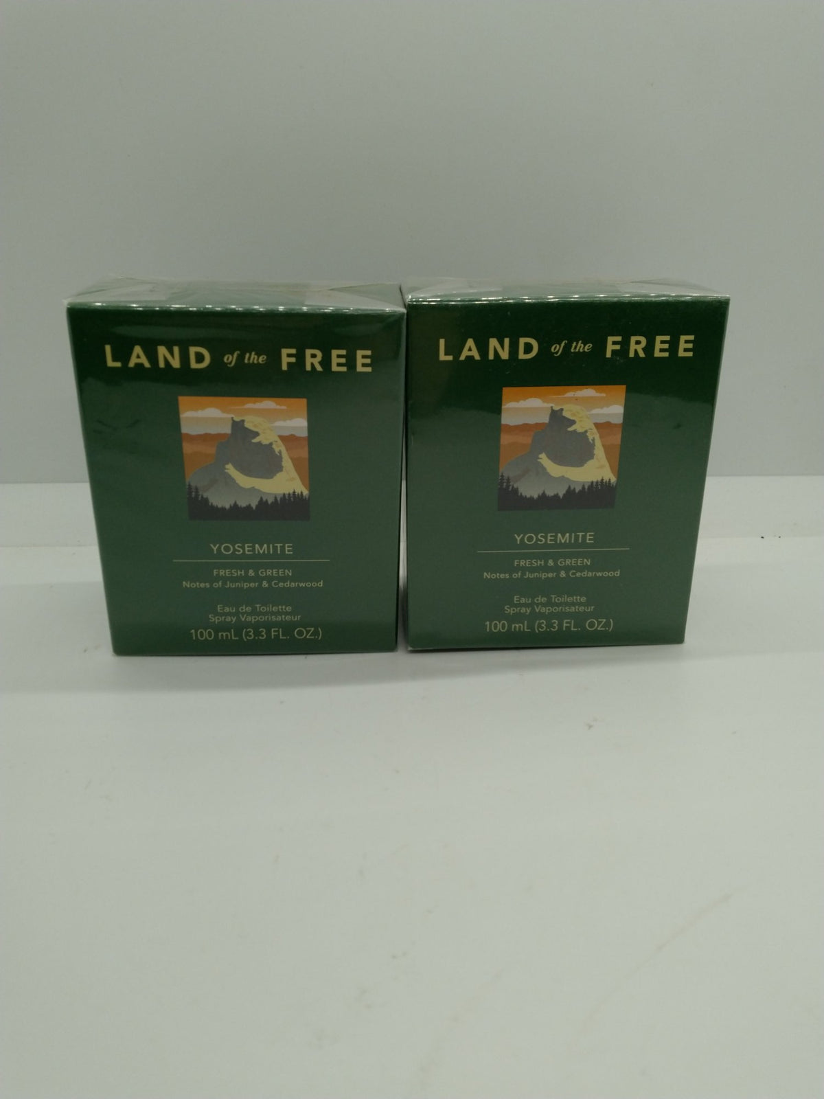 Land of the Free Yosemite Eau de Toilette Spray 3.3 oz 100 mL - Lot of 2