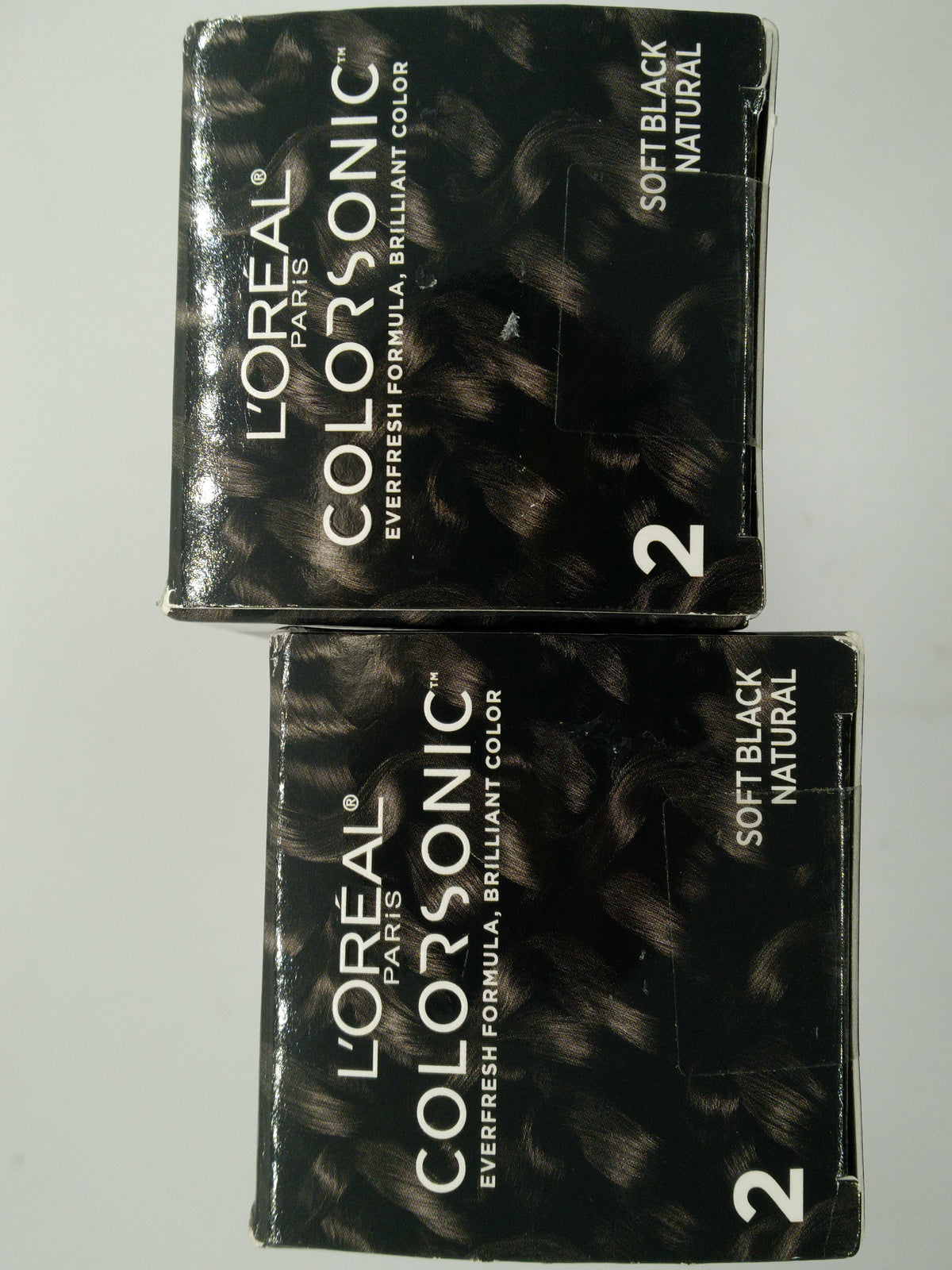 L'Oreal Paris Colorsonic Permanent Hair Color Cartridge Soft Black 2 Lot of 2