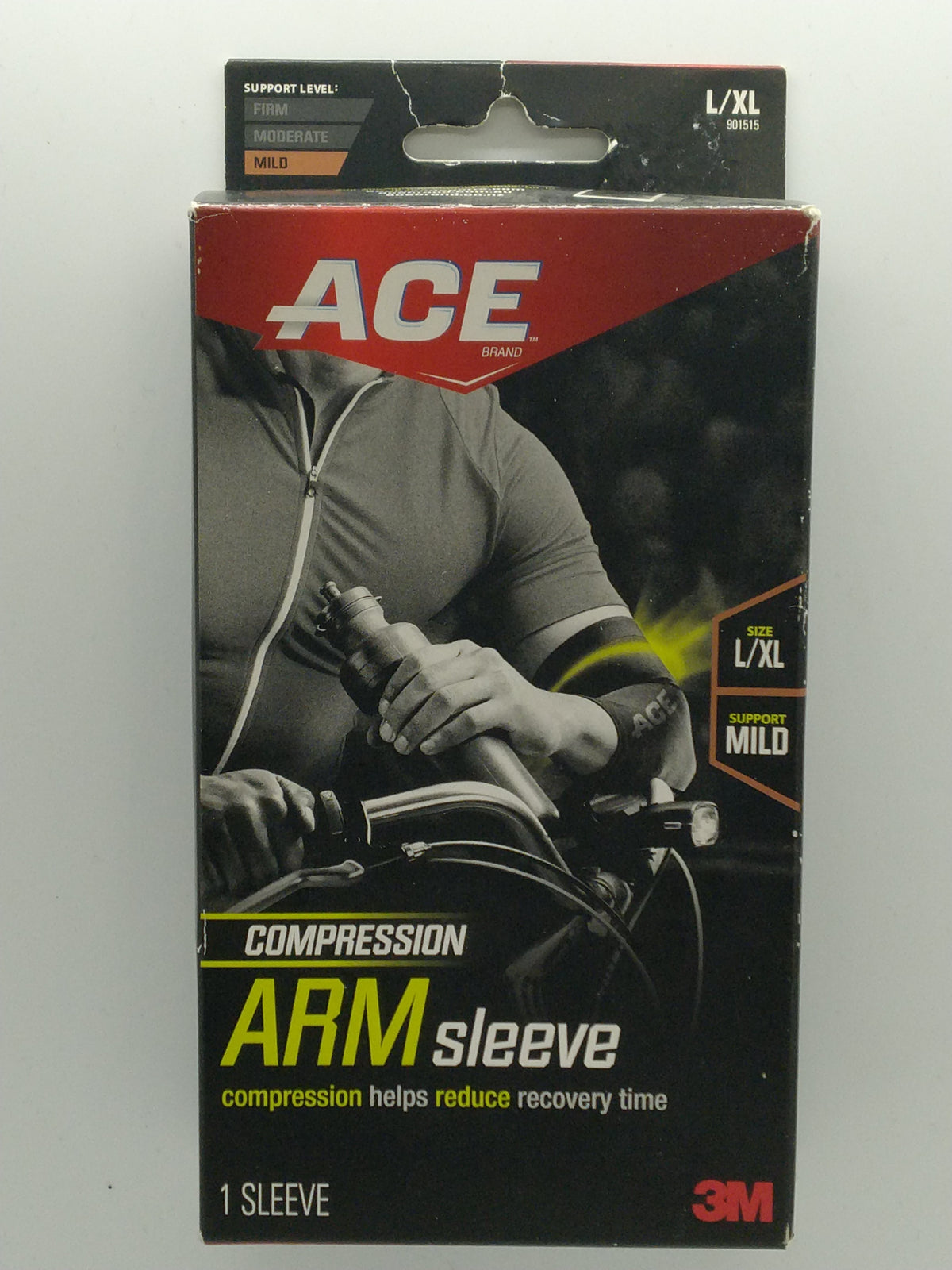 ACE Brand Compression Arm Sleeve Size L/XL Mild Support Black 901515 1 Sleeve
