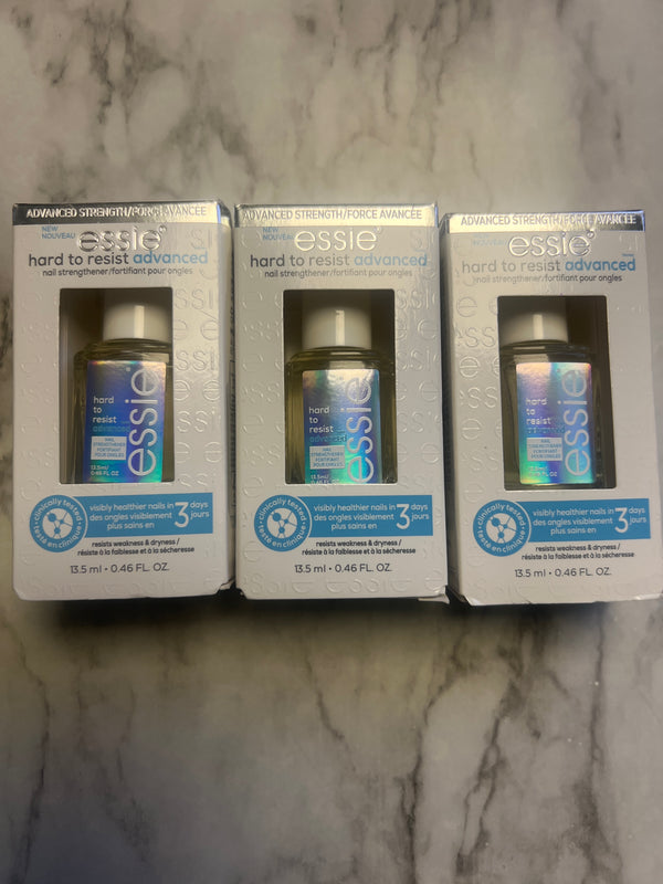 3x essie Hard To Resist Advanced Nail Strengthener Treatment Clear 0.46 fl oz