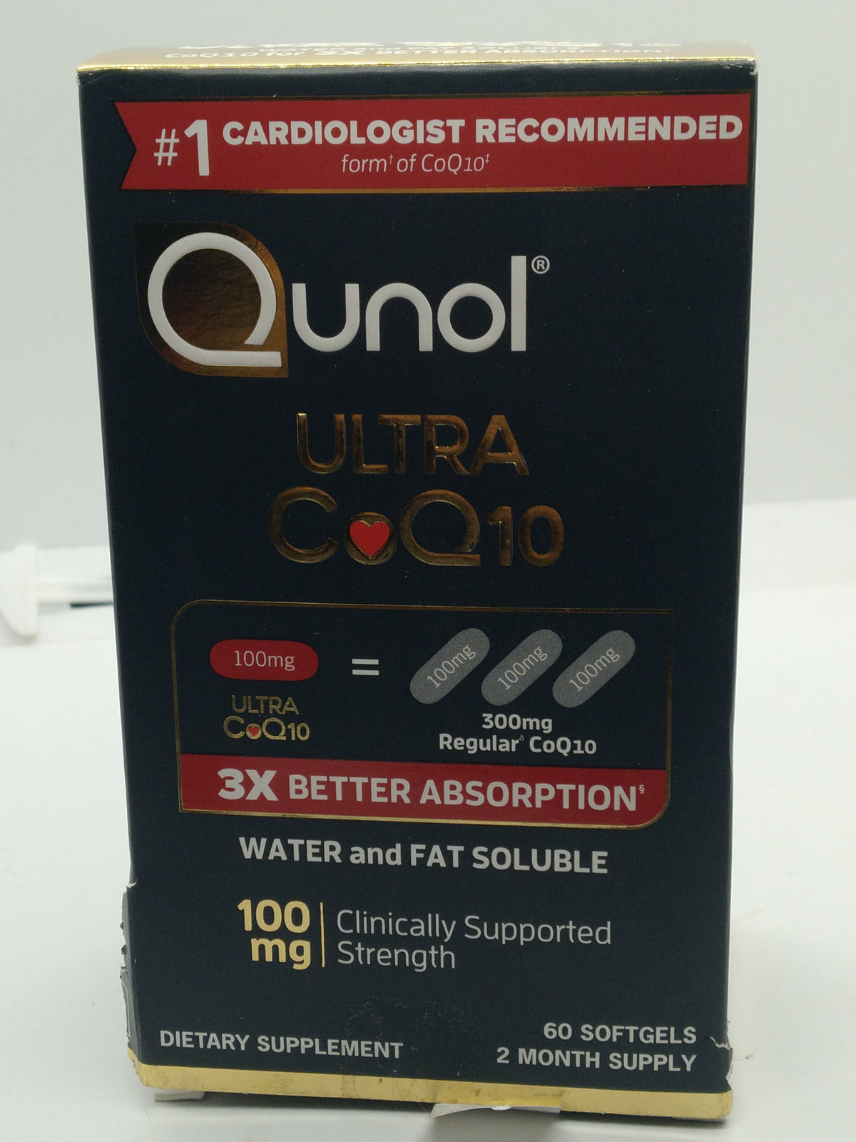 Qunol Ultra CoQ10 100mg 60 Softgels Heart Health Supplement Exp 07/01/2027