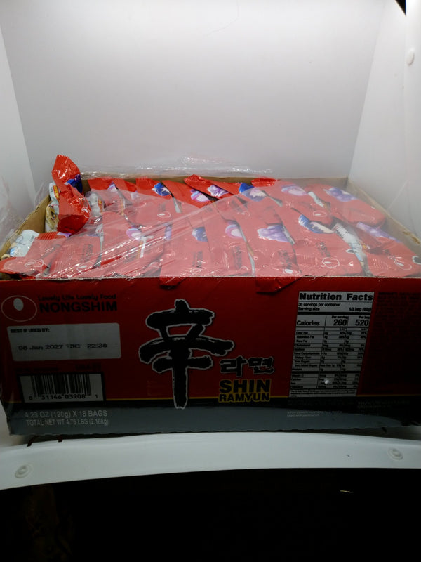 Nongshim Shin Ramyun Spicy 4.23oz 18 Pack KPop Demon Hunters Best By 01/08/2027
