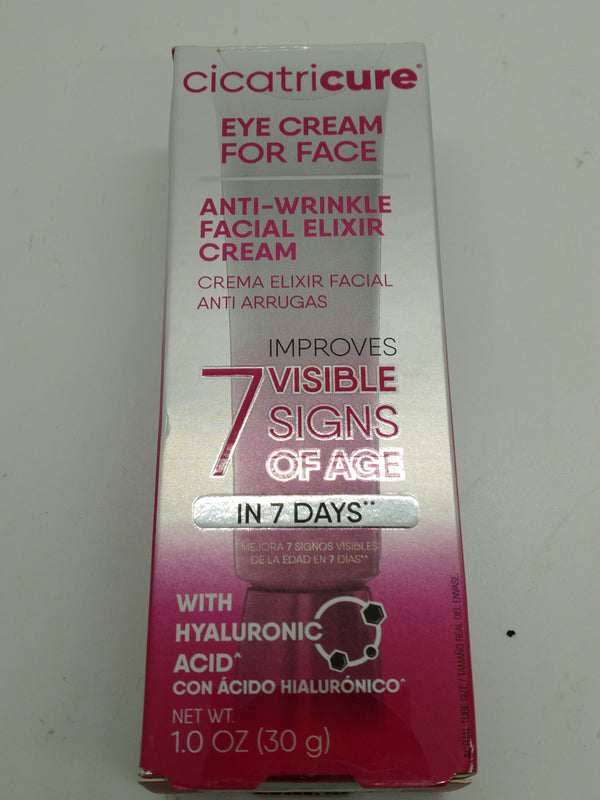 Cicatricure Eye Cream for Face Anti-Wrinkle Facial Elixir Hyaluronic Acid 1 oz