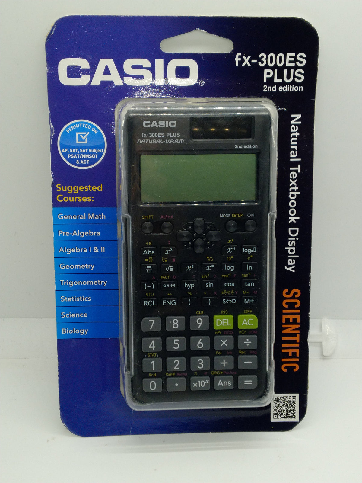 Casio fx-300ES PLUS 2nd Edition Scientific Calculator Black Natural Display New