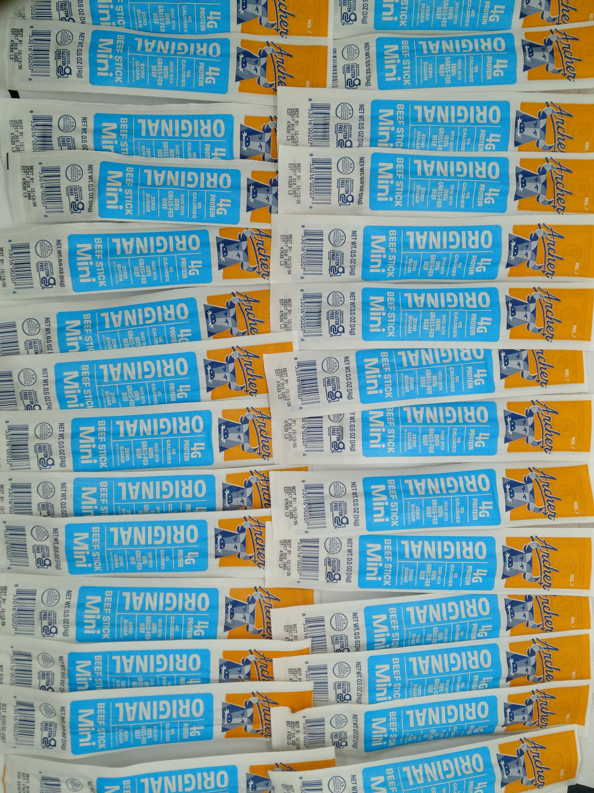 Archer Original Grass-Fed Beef Stick Mini 0.5 oz Lot of 28 Best By 12/13/2026