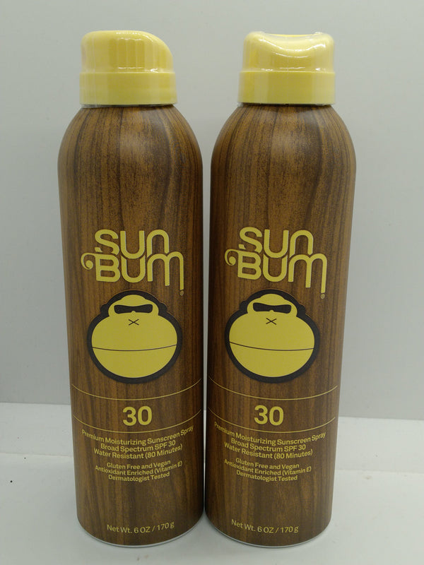 Sun Bum SPF 30 Sunscreen Spray 6 oz 2-Pack Broad Spectrum Exp 07/01/2028