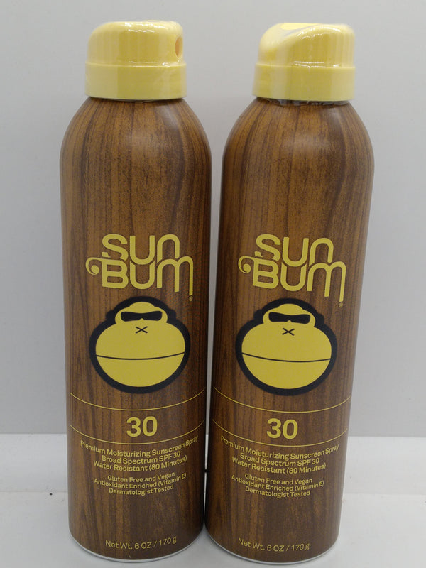 Sun Bum SPF 30 Sunscreen Spray 6 oz Lot of 2 Broad Spectrum Exp 11/01/2027