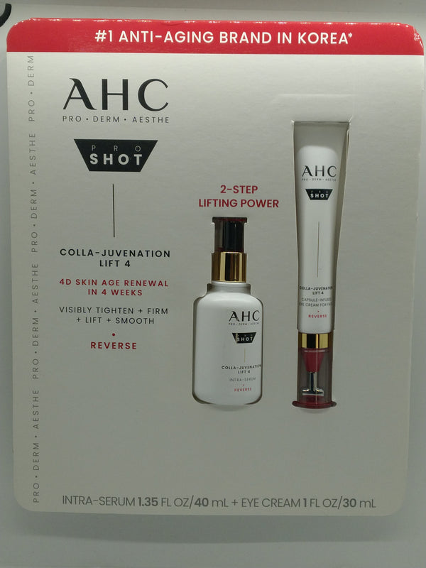 AHC Pro Shot Colla-Juvenation Lift 4 Reverse 2-Step Set Serum 40mL + Eye Cream