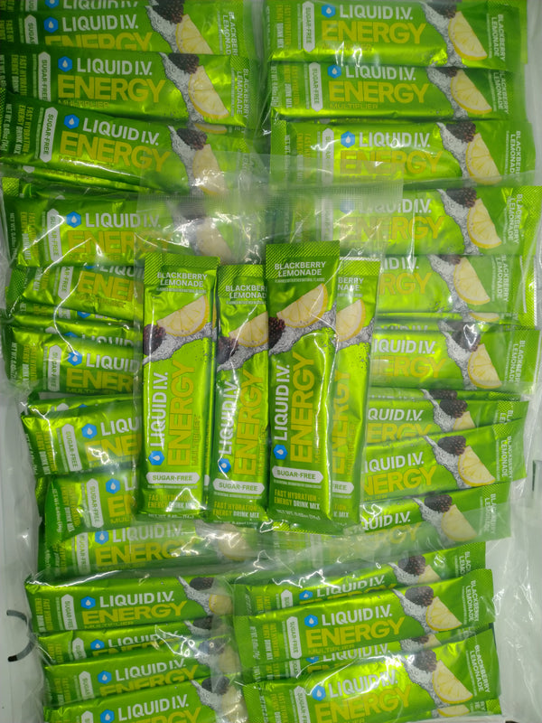 Liquid I.V. Energy Multiplier Blackberry Lemonade Sugar-Free 54 Sticks BB
