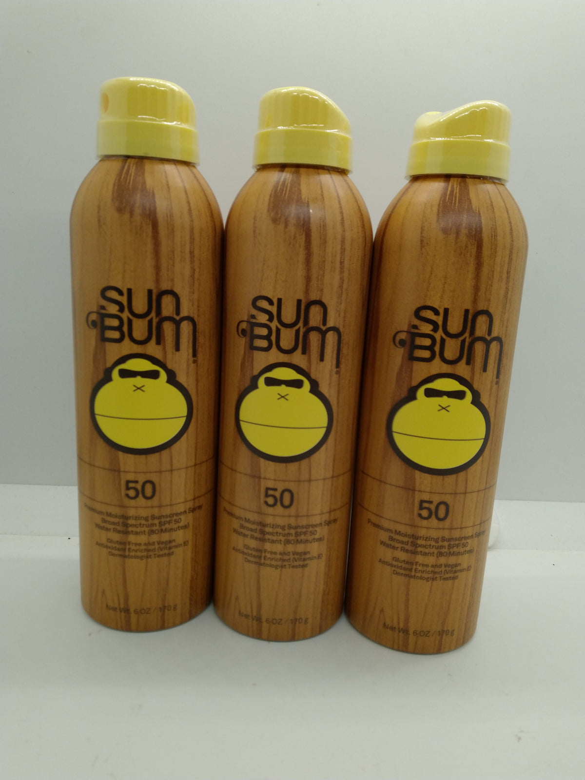 Sun Bum SPF 50 Broad Spectrum Sunscreen Spray 6 oz Lot of 3 Exp 08/01/2027