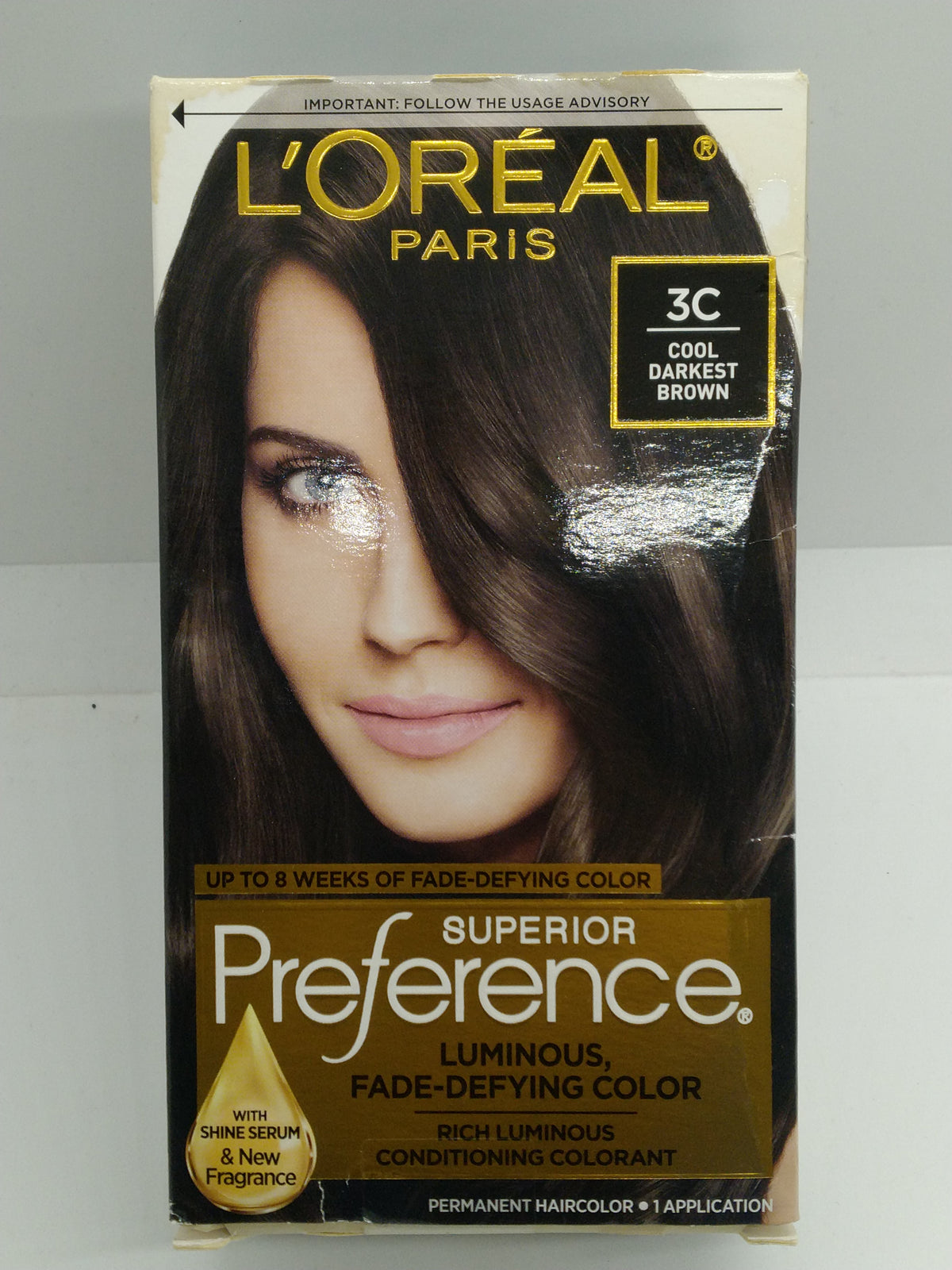 L'Oreal Paris Superior Preference Permanent Hair Color 3C Cool Darkest Brown