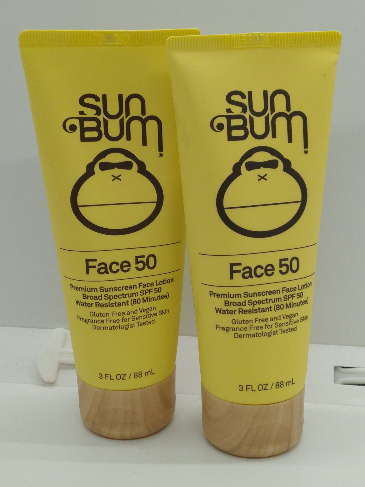 Lot of 2 Sun Bum Face 50 Sunscreen Lotion SPF 50 Broad Spectrum 3 fl oz Bundle