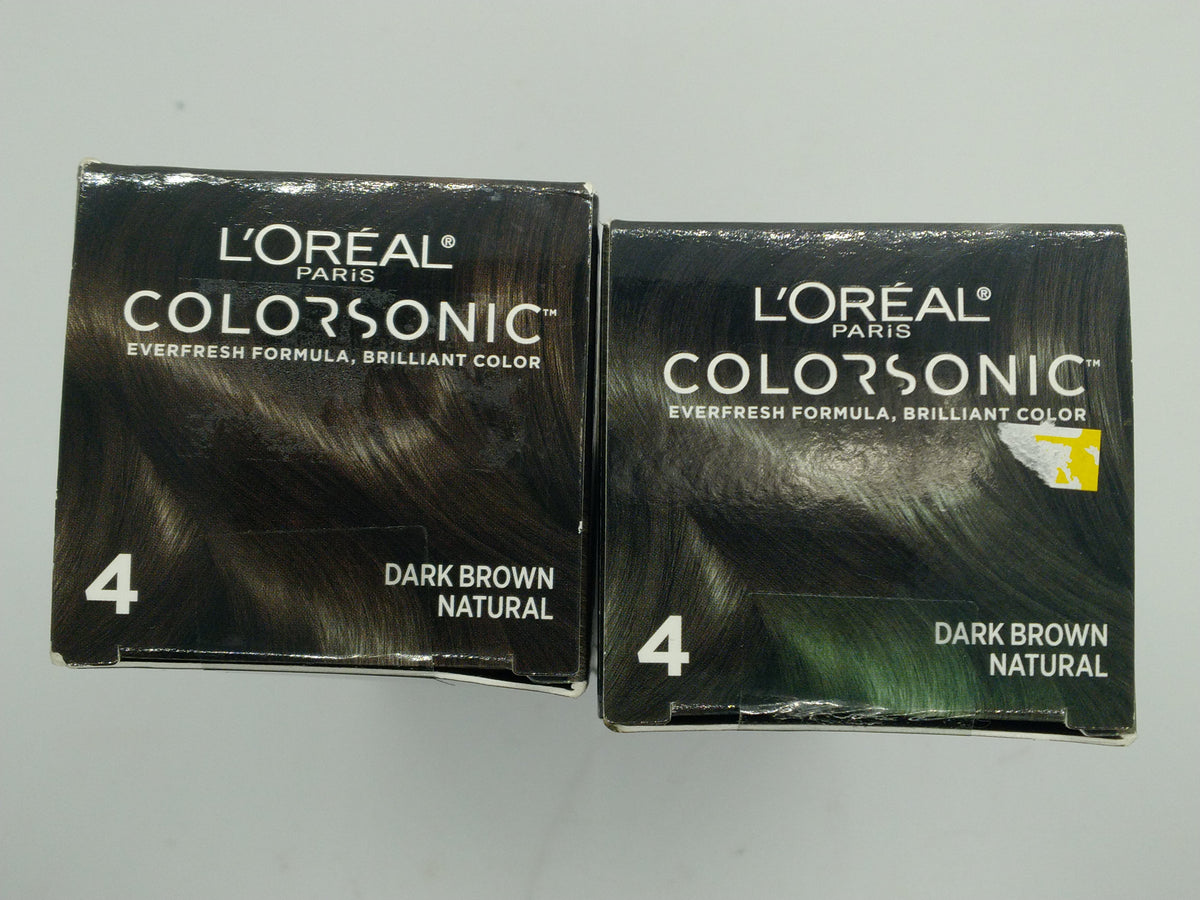 L'Oreal Paris Colorsonic Hair Color Cartridge Dark Brown Natural 4 Lot of 2