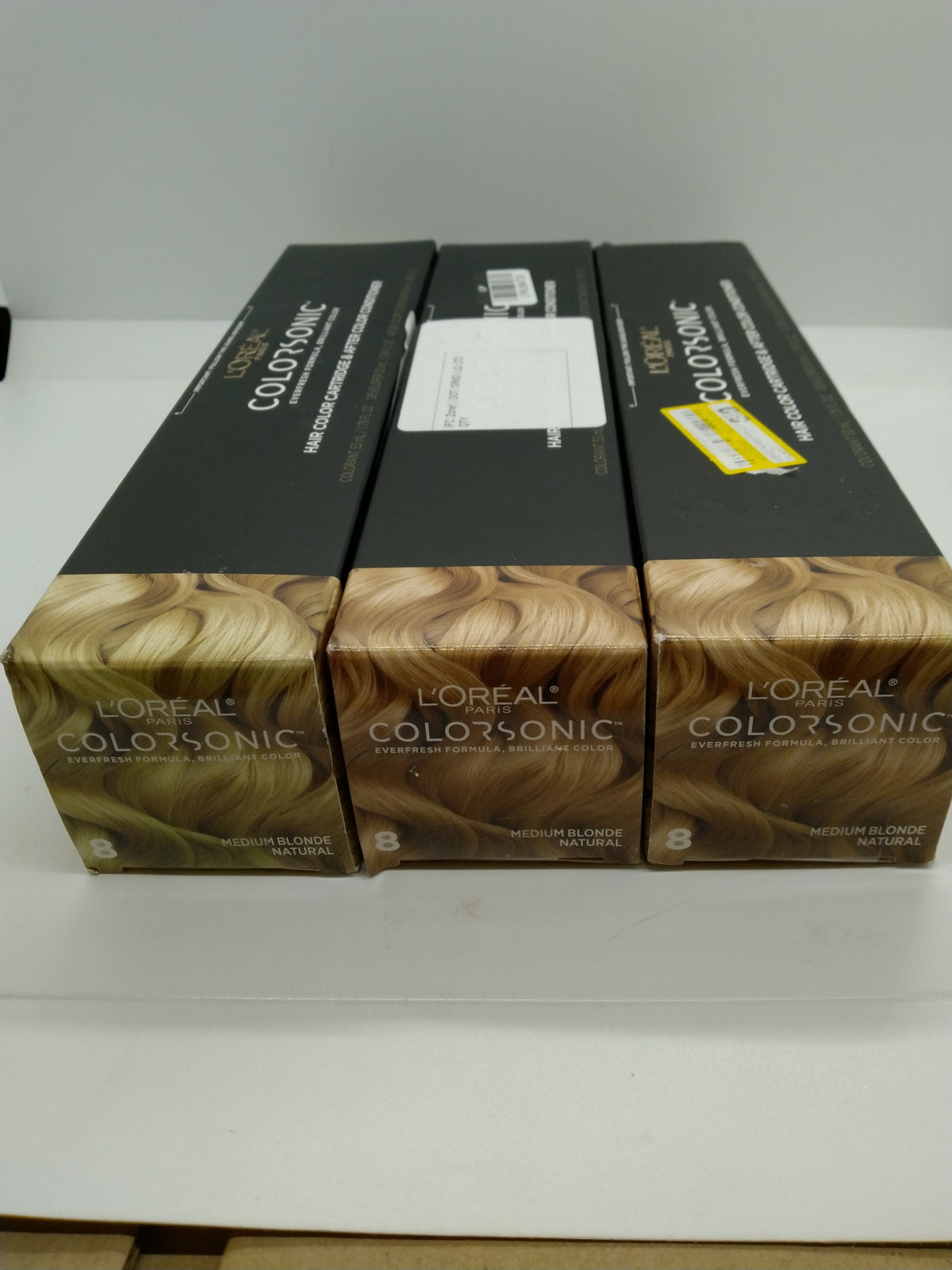 3-Pack L'Oreal Colorsonic Medium Blonde 8 Ammonia Free Hair Color Cartridge