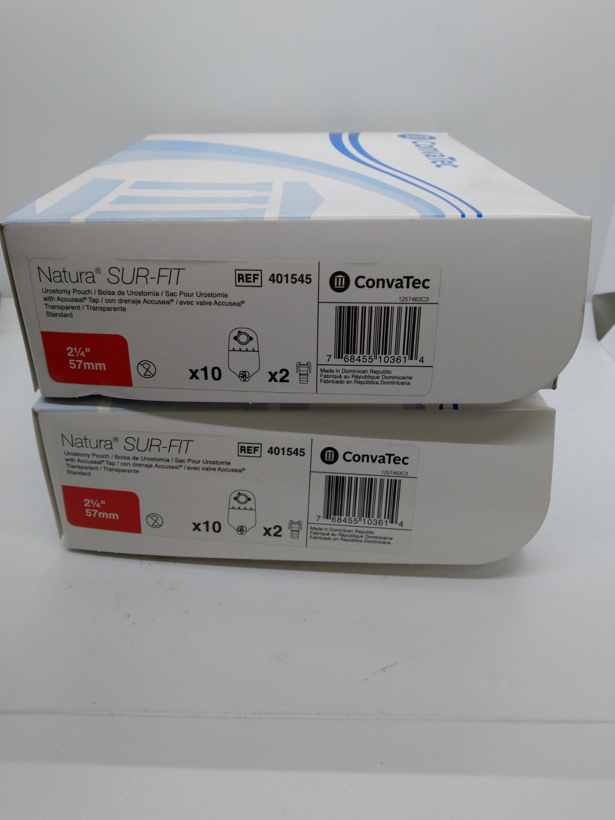 2 Boxes ConvaTec Natura SUR-FIT 401545 Urostomy Pouch 2-1/4" 57mm Exp 01/01/2030