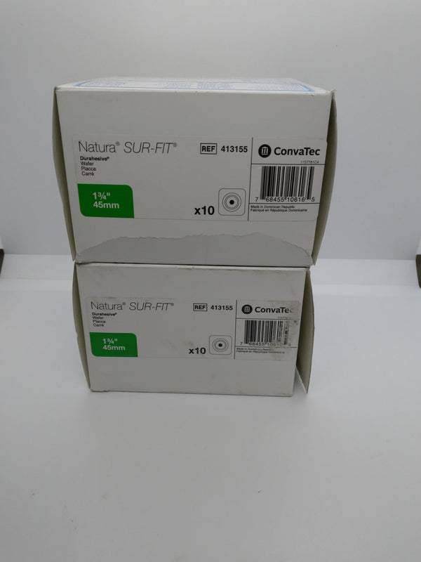 2x ConvaTec Natura Sur-Fit Skin Barrier 413155 1-3/4" 45mm 10ct Exp 05/01/2029