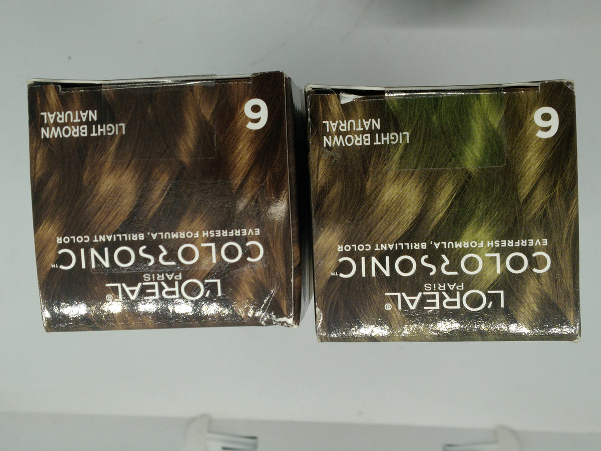 Lot of 2 L'Oreal Paris Colorsonic Permanent Hair Color Cartridge Light Brown 6