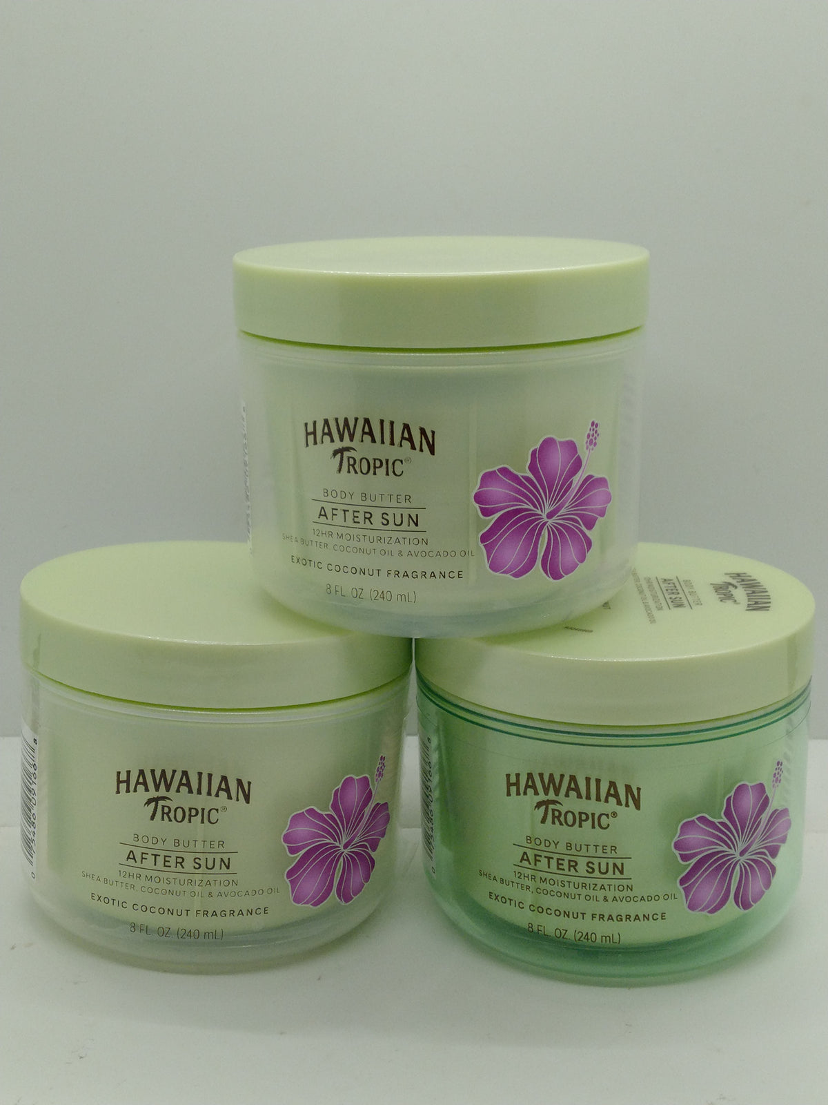 Hawaiian Tropic After Sun Body Butter Exotic Coconut 8 fl oz Lot of 3