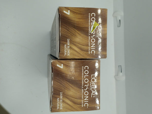 L'Oreal Colorsonic Dark Blonde 7 Permanent Hair Color Cartridge Lot of 2 New
