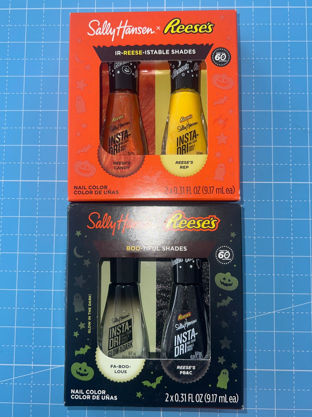 Sally Hansen x Reese's Insta-Dri Nail Color Bundle Lot 2 Duo Packs Halloween