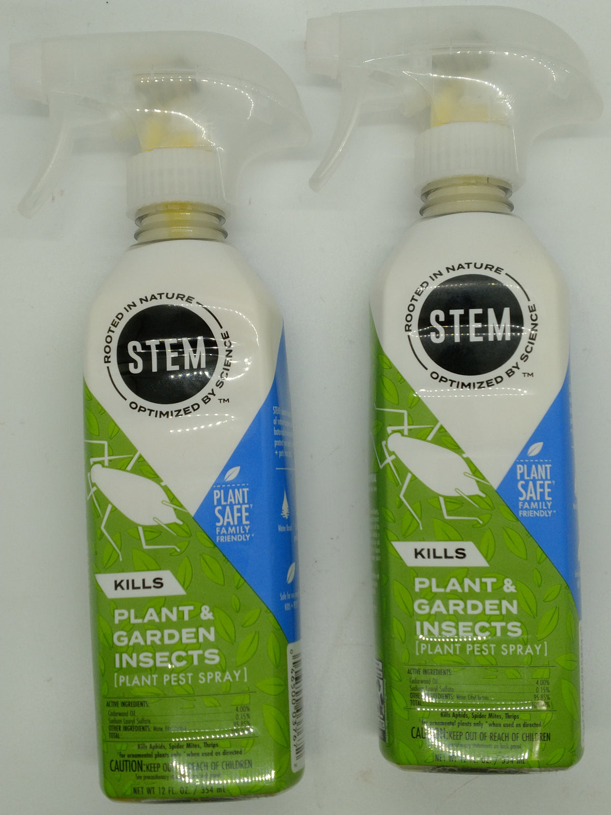 Lot of 2 STEM Plant Pest Spray Kills Plant & Garden Insects 12 fl oz Each
