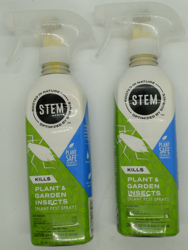 Lot of 2 STEM Plant Pest Spray Kills Plant & Garden Insects 12 fl oz Each